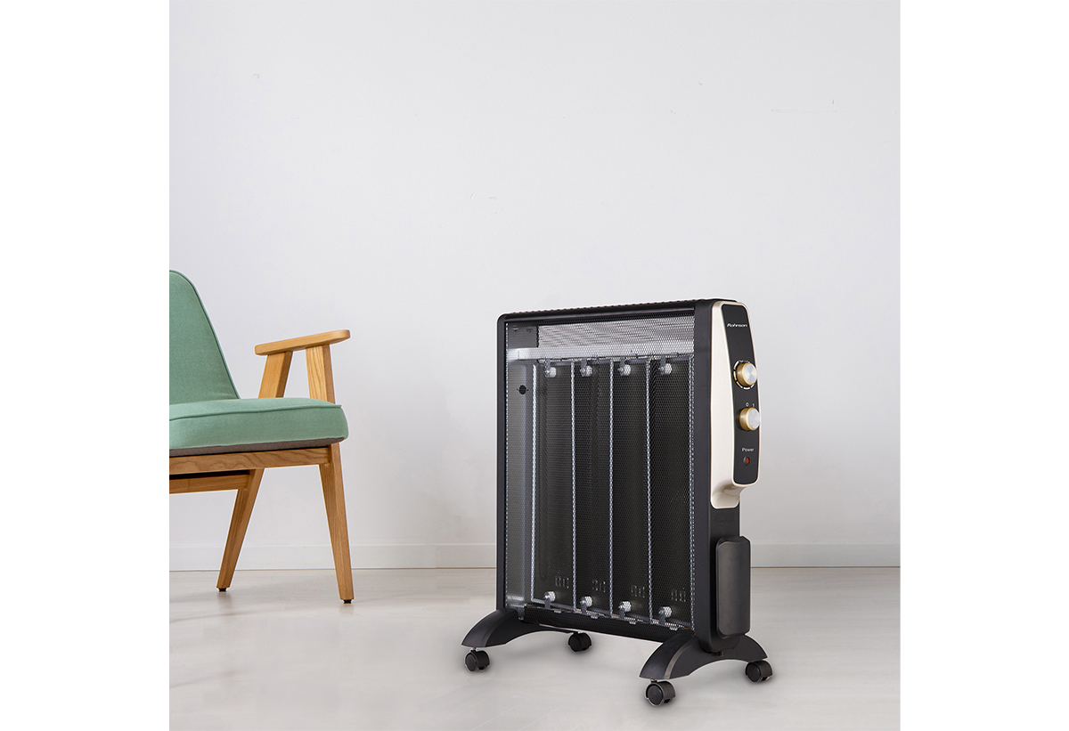 Απεικονίζεται το καλοριφέρ δίπλα σε πολυθρόνα.